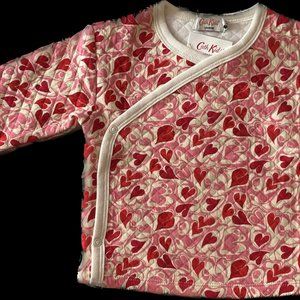 Cath Kidston Valentine's "Marble Hearts" Kimono Pram Quilted Jacket NWT